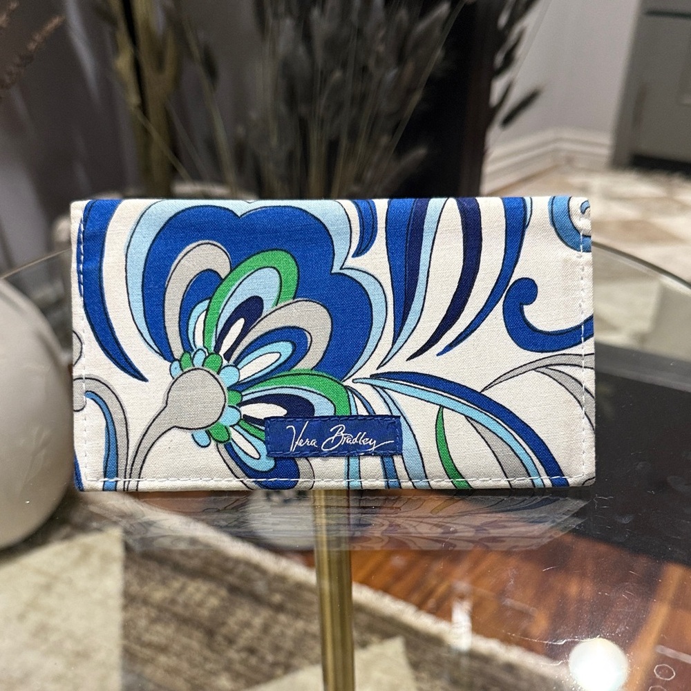Vera Bradley Blue and Green Floral Wallet